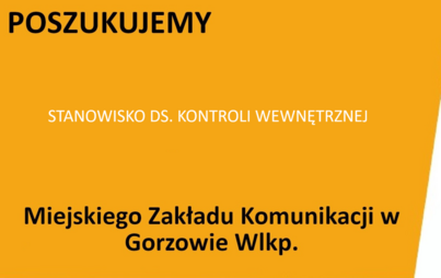 Zdjęcie do STANOWISKO DS. KONTROLI WEWNĘTRZNEJ 